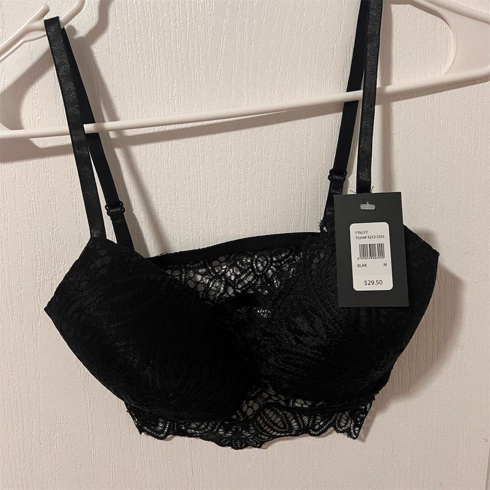 Fredericks Of Hollywood Womens  Black‎ Lace Push Up Bralette Size Medium NWT